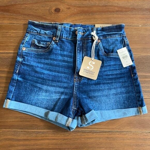 Aeropostale Super High Rise Midi Length Shorts - Picture 2 of 7